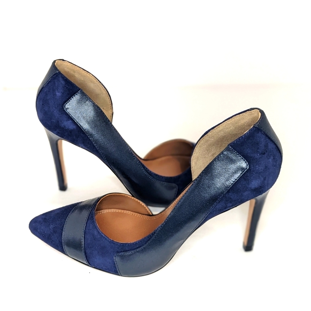 NWOT Reiss suede and leather heels